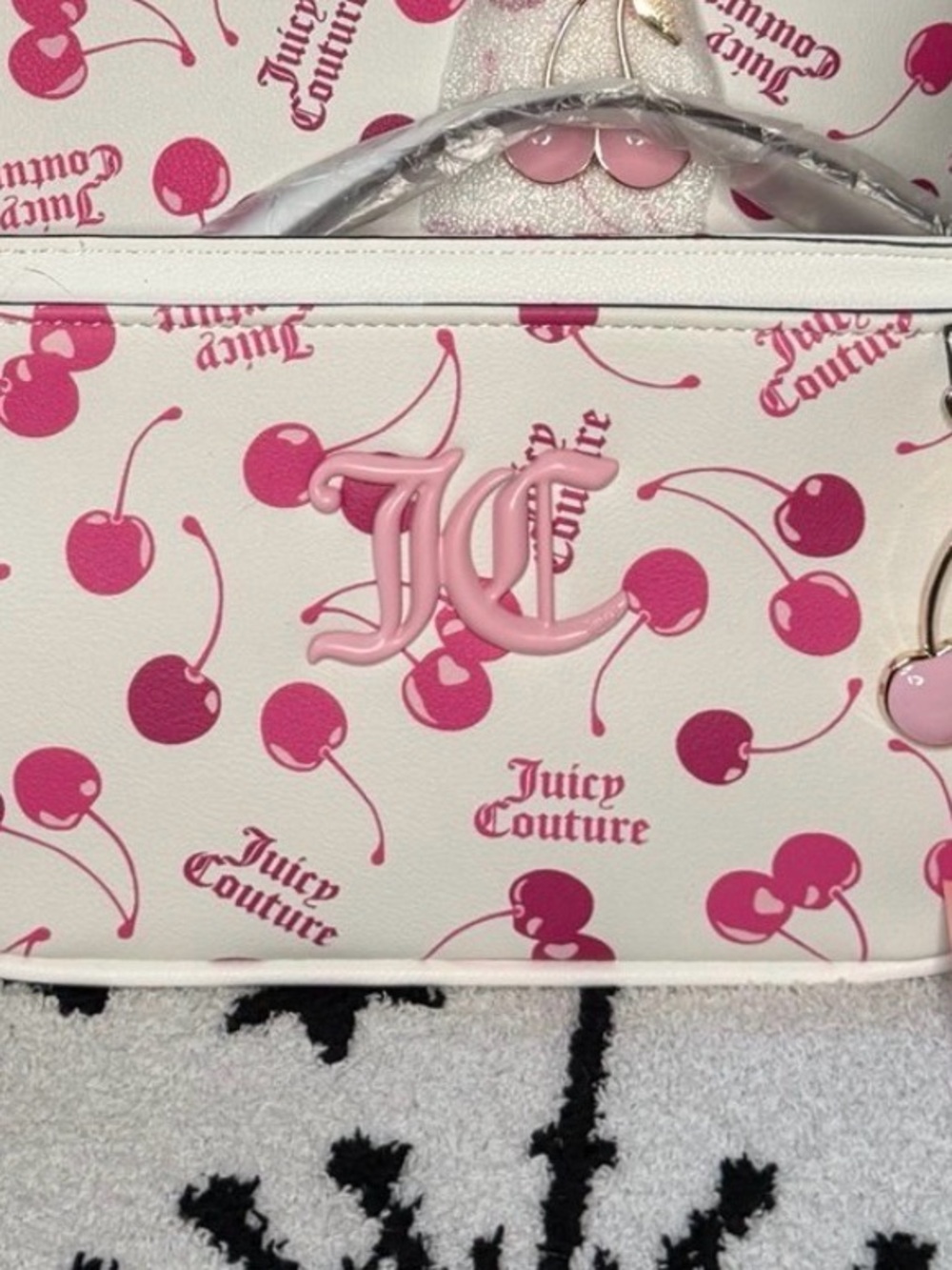 Juicy Couture “Very Cherry” White & Pink Mini Shoulder Bag